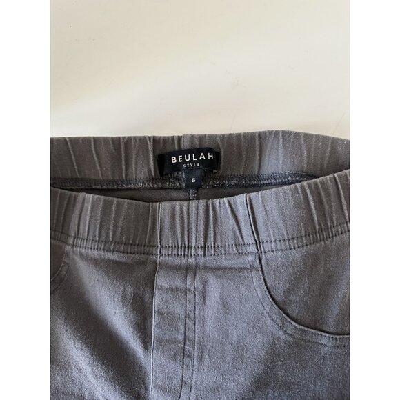 Beulah Style Women's Size S Moto Gray Stretch Pull On Jegging/Pants w/ Zip Hem - Picture 4 of 6